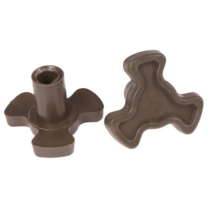 Turntable roller guide support coupler for microwave oven tray shaft