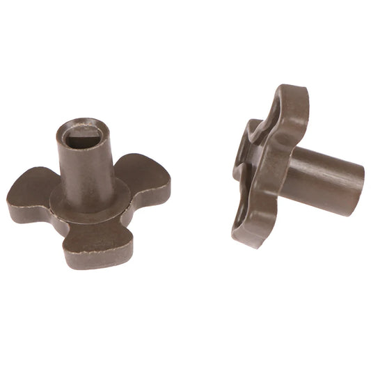Microwave oven turntable roller guide support coupler for tray shaft replacement