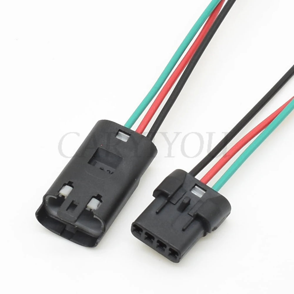 Close-up of 3 pin miniature automotive connector plug terminals 52266-0311 52213-0311 waterproof socket