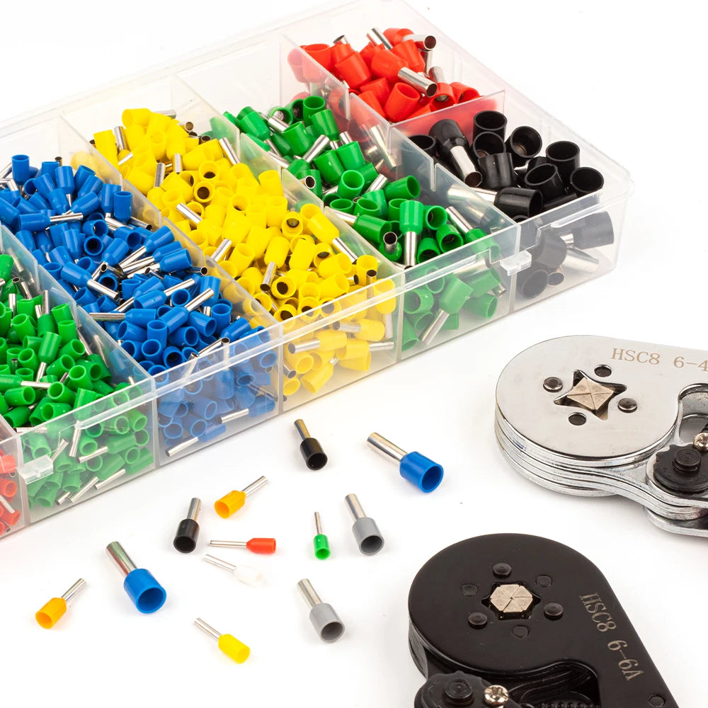 Mini crimping plier included in boxed VE insulated terminal kit
