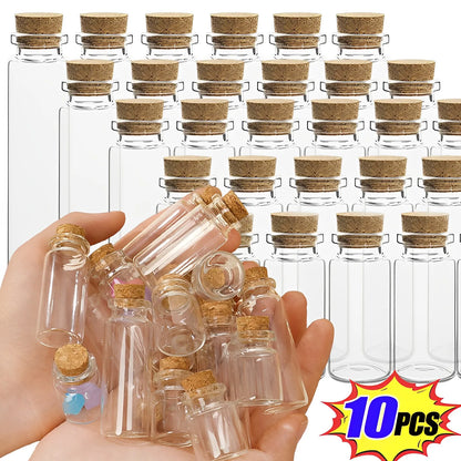 Mini glass bottles with cork stoppers 5ml-20ml