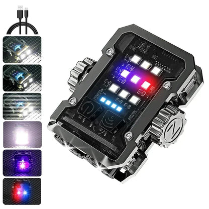 Mini LED flashlight with gyroscope and rechargeable design