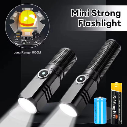 Mini LED flashlight with super bright zoom