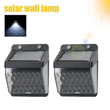 Mini solar LED wall lamp with light sensor
