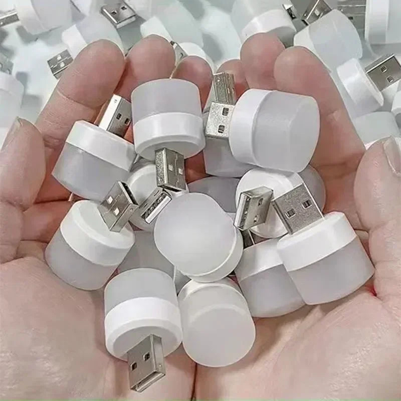 Mini USB night light warm white LED for eye protection reading and night illumination