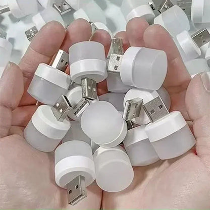 Mini USB night light warm white LED for eye protection reading and night illumination
