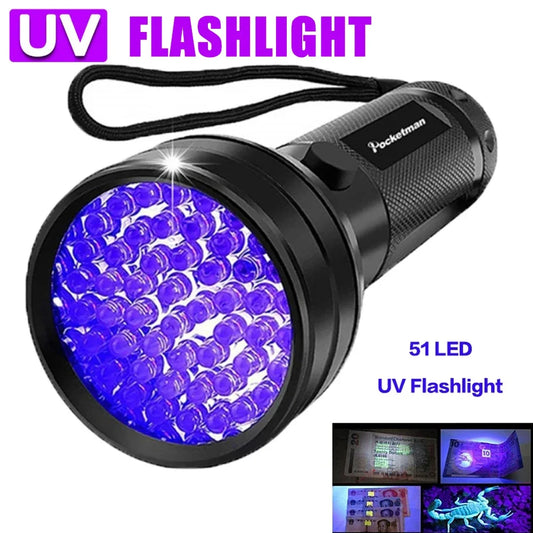 Mini UV pocket flashlight black light detector