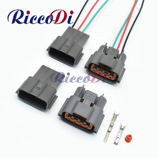 4 Pin Pump Alternator Oxygen Sensor Connector 6098-0144 Automotive Female Male Wiring Plug for Mitsubishi