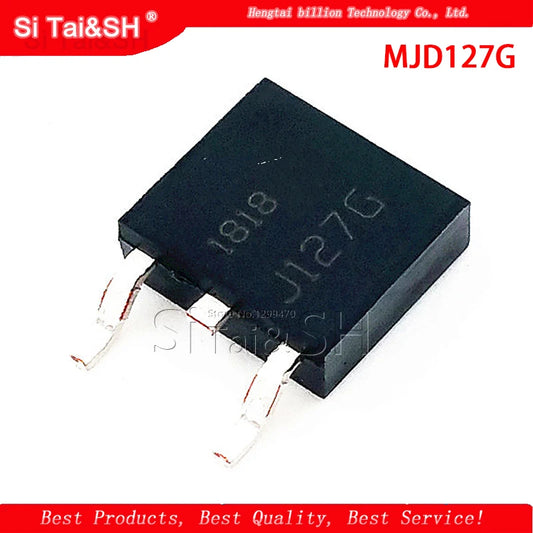 MJD127G TO-252 PNP transistor, TIP127/MJD127 series, suitable for amplification, switching circuits, and DIY electronics projects