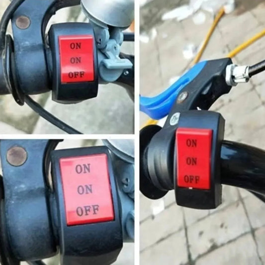 Motorcycle handlebar switch button for driving light control