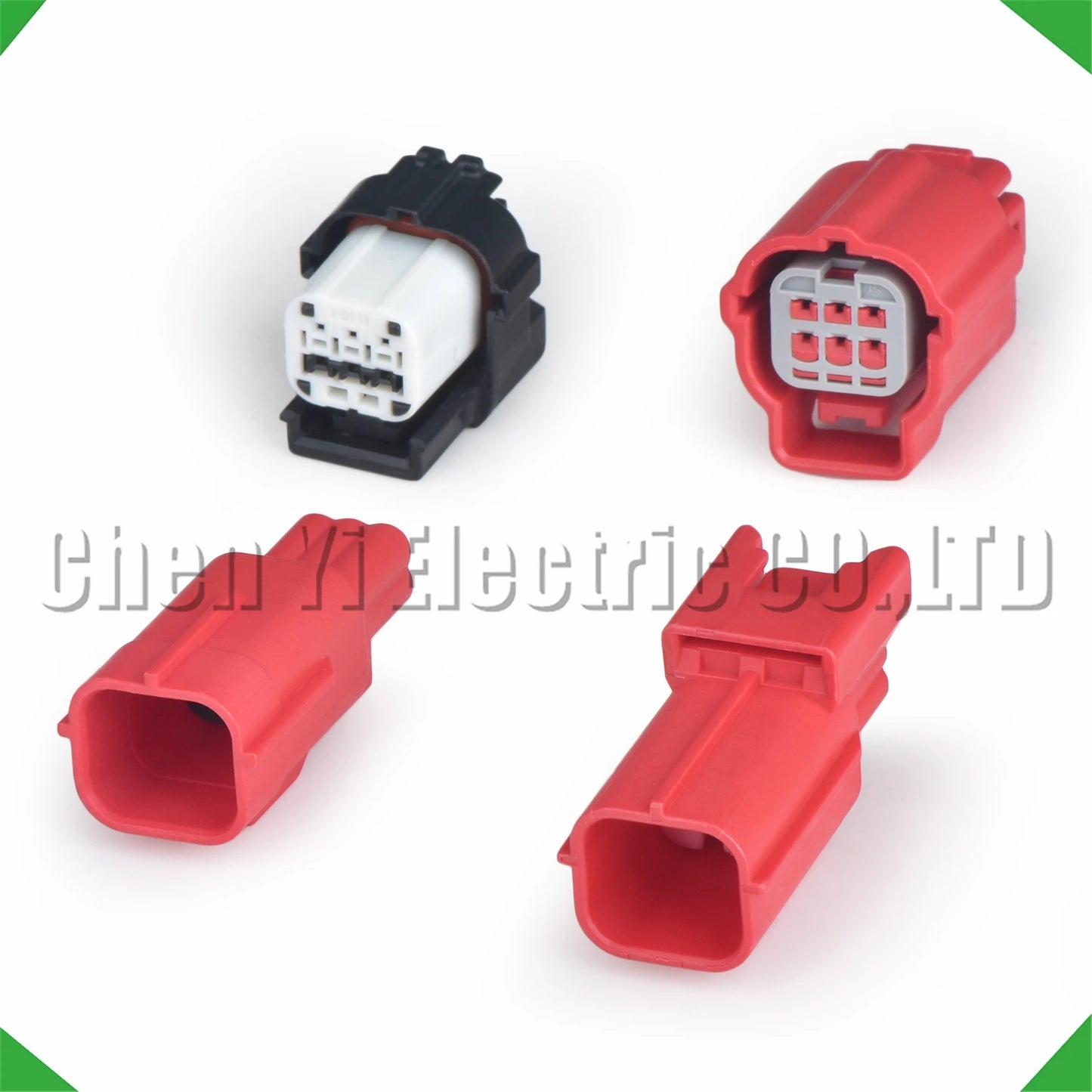 Motorcycle 6 pin wire harness connector plug