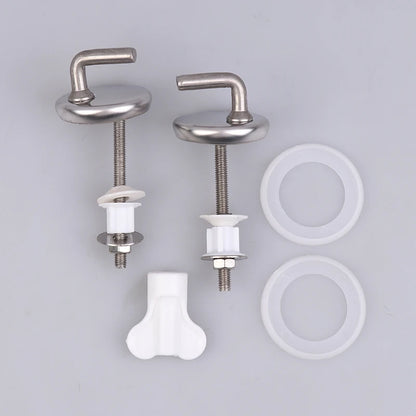 Toilet cover mounting connector with washer