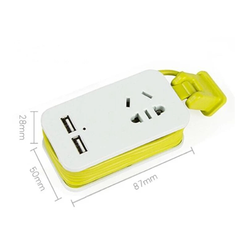 Multi outlet power strip with USB charging ports
