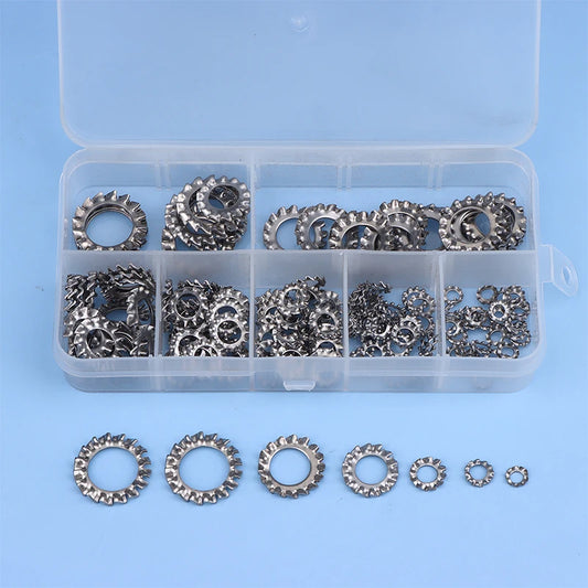 Multi-tooth star lock washers for secure fastening and vibration resistance