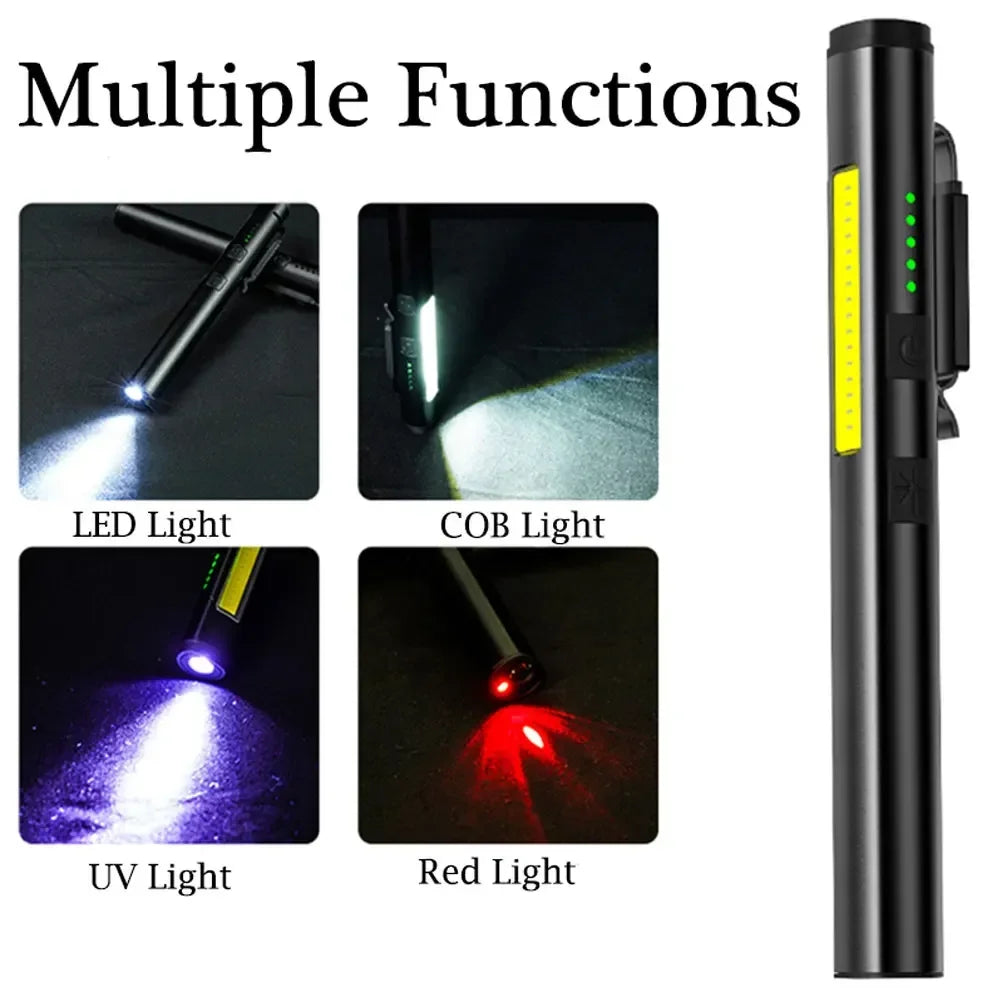 USB rechargeable LED work lantern with magnetic base