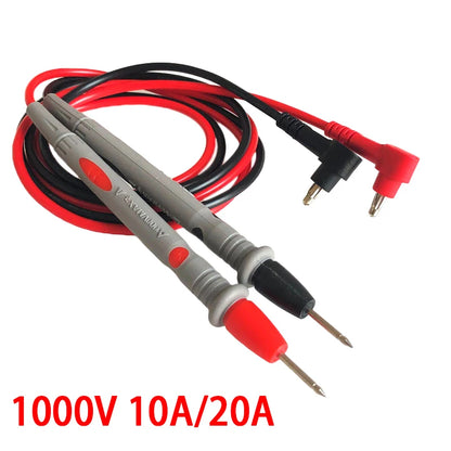 Universal multimeter test leads cable with AC/DC 1000V, 20A probes, CAT III safety rating for multimeter measurements