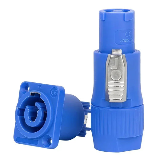 NAC3FCA 3 pin blue input power plug for stage lighting, Speakon style male connector