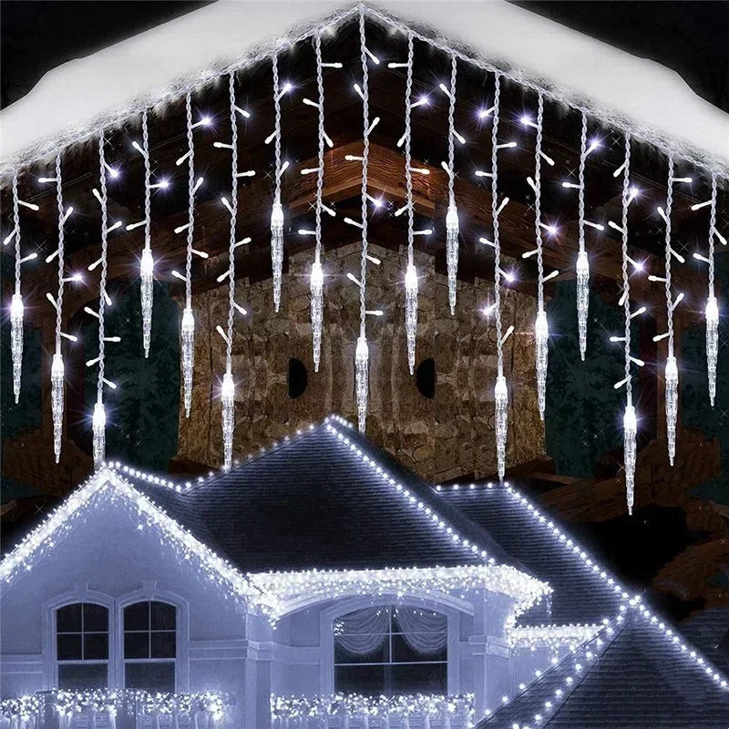 Street garland LED lights for New Year 2026 decoration
