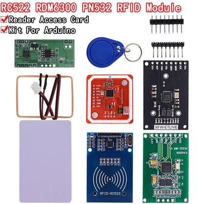 NFC RFID reader module kit with 13.56MHz and 125kHz support, SPI write and read, compatible with Arduino UNO and Mega 2560
