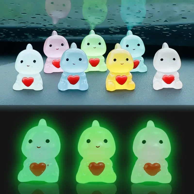 Night glowing dashboard dinosaur ornament