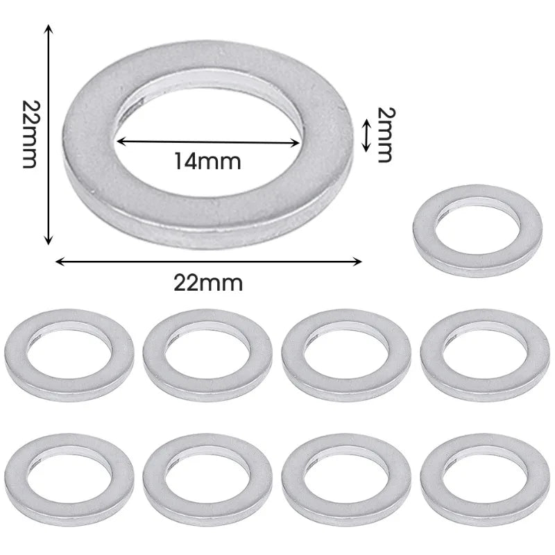 Non-slip aluminum crush washer for oil change