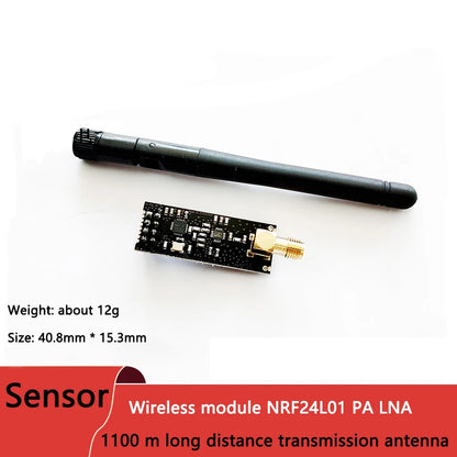 NRF24L01+ 2.4GHz wireless data transmission module with socket adapter board, suitable for Arduino, Raspberry Pi, and DIY electronics projects