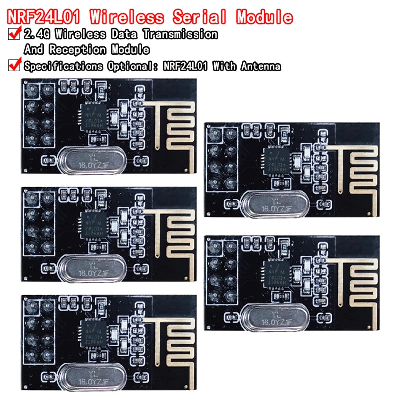NRF24L01+ 2.4GHz wireless data transmission module, upgraded version, ideal for Arduino, Raspberry Pi, and DIY wireless communication projects