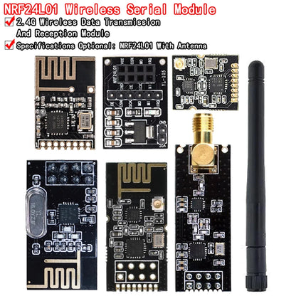NRF24L01+ 2.4GHz wireless transceiver module with PA+LNA, long-range up to 1000 meters, compatible with Arduino for DIY electronics projects