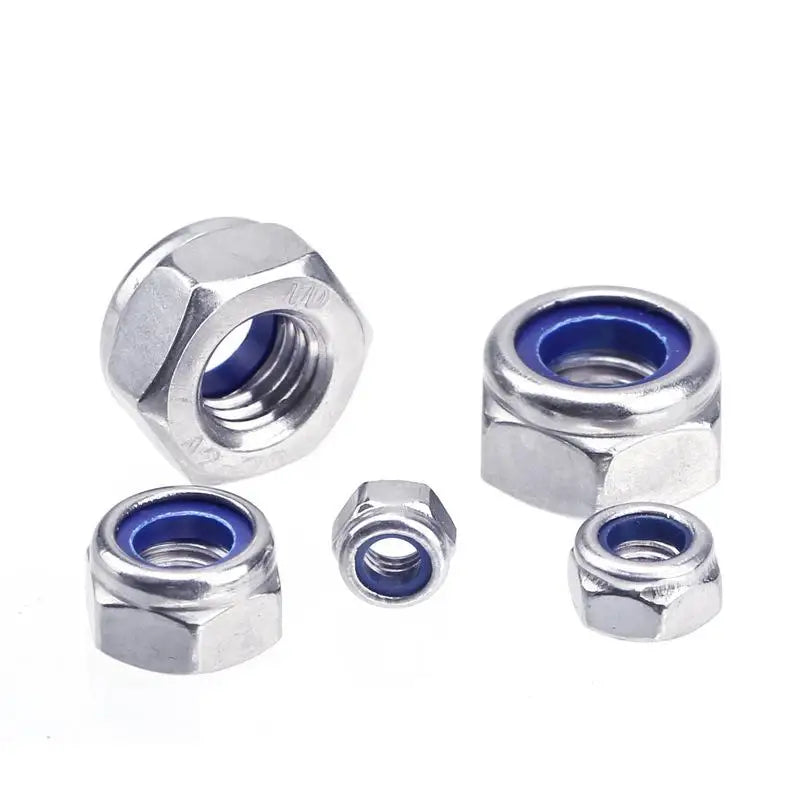 304 stainless steel nylock locknut with nylon insert detail