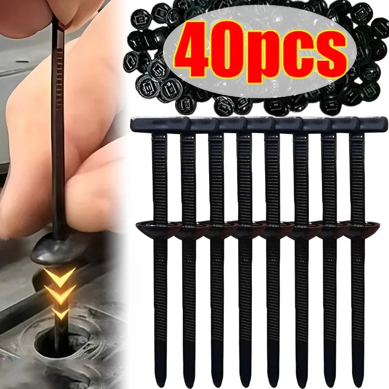 Nylon cable tie buckle fastener clip for wire management