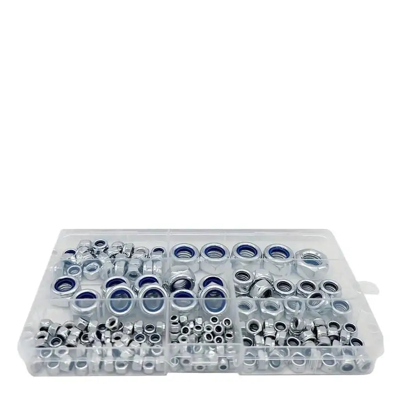 Nylon insert lock nut assortment kit stainless steel