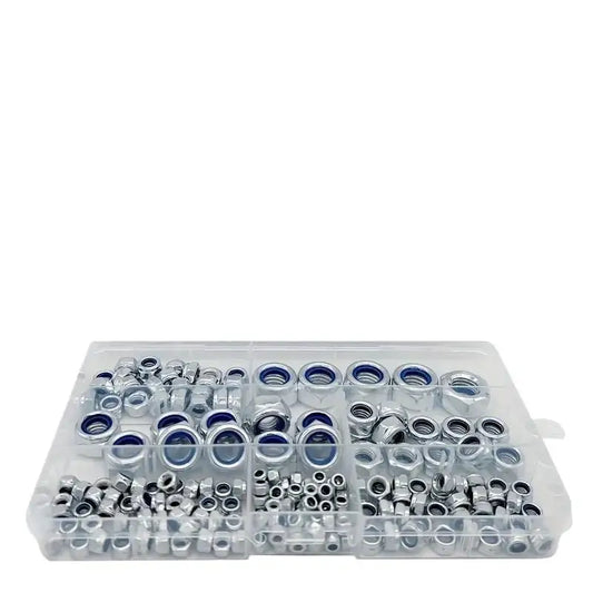 Nylon insert lock nut assortment kit stainless steel