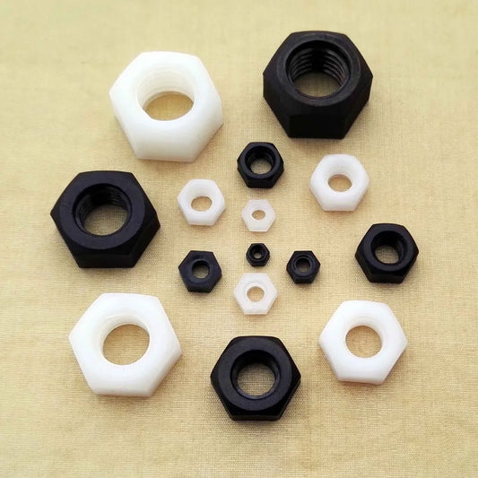 nylon_hex_nut_m2_m12_black_white