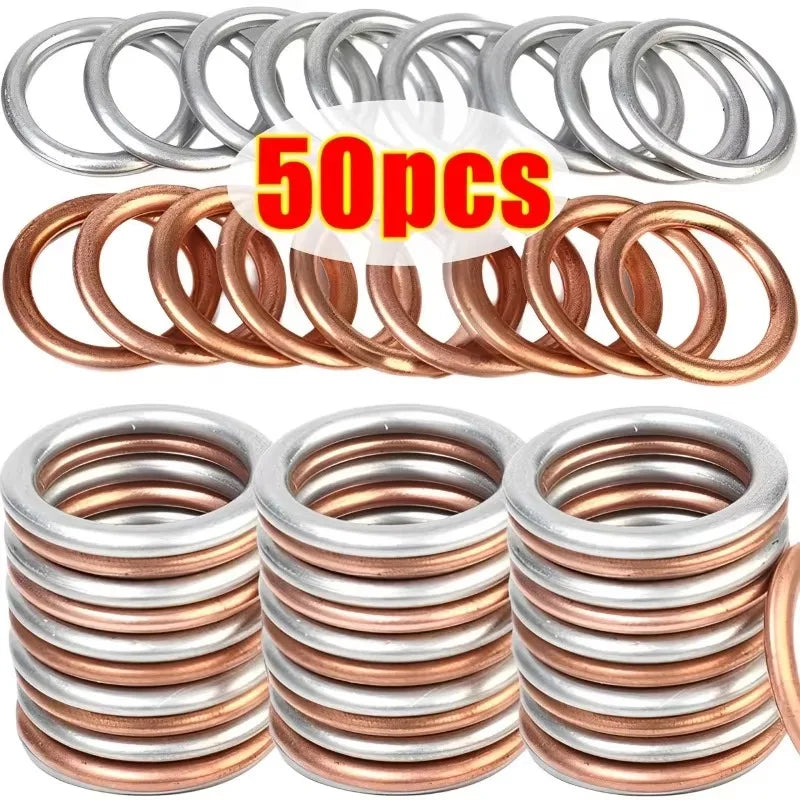 Car oil drain gasket aluminum and copper material for durable sealing