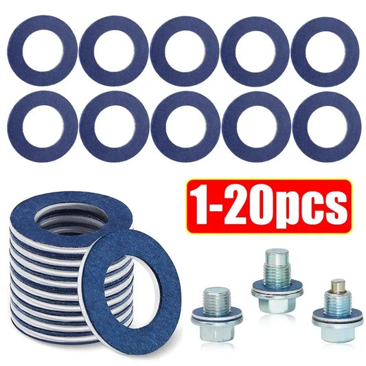 Oil drain plug washer gasket for automotive oil pan sealing