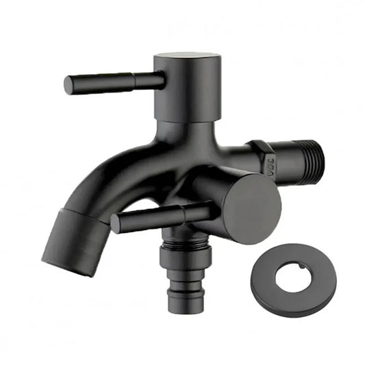 One inlet and two outlet multifunction faucet design