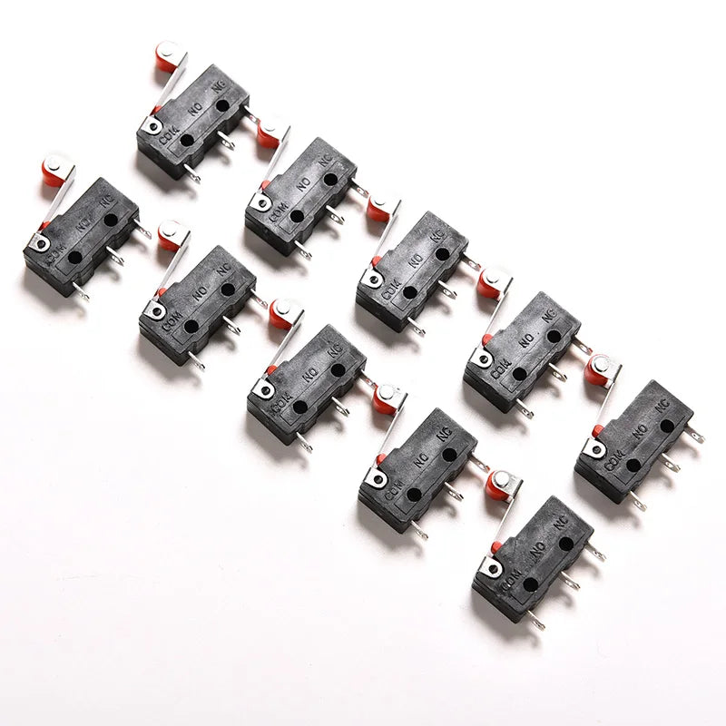 Open and close limit switch with roller lever arm