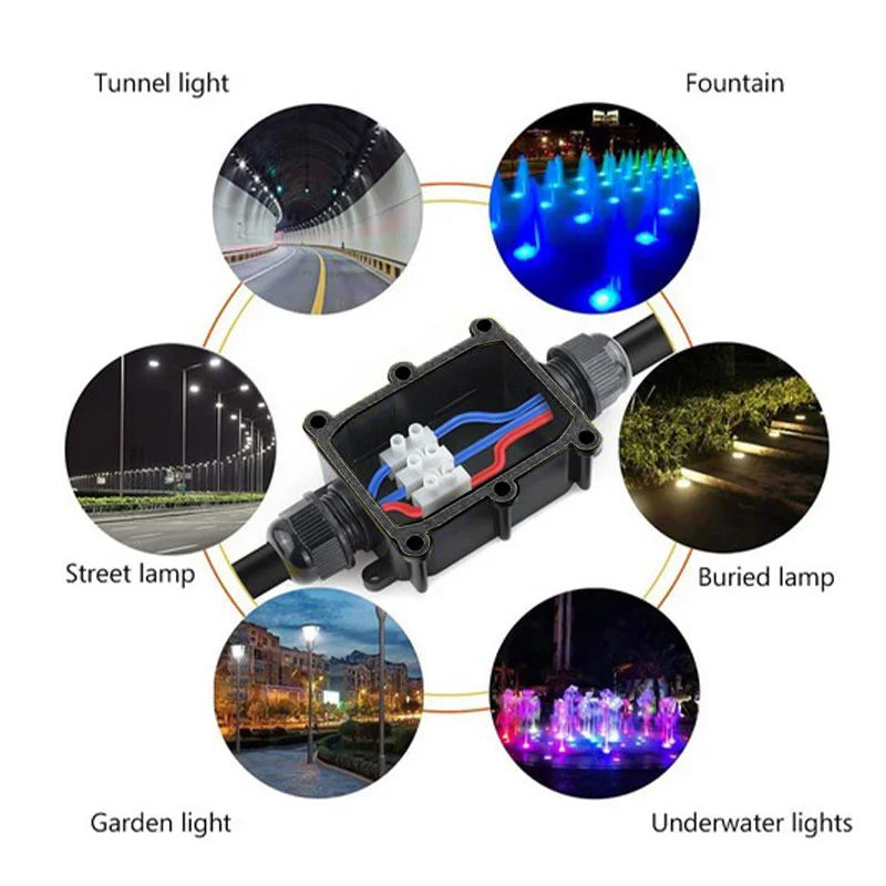 Outdoor IP66 cable connector junction box