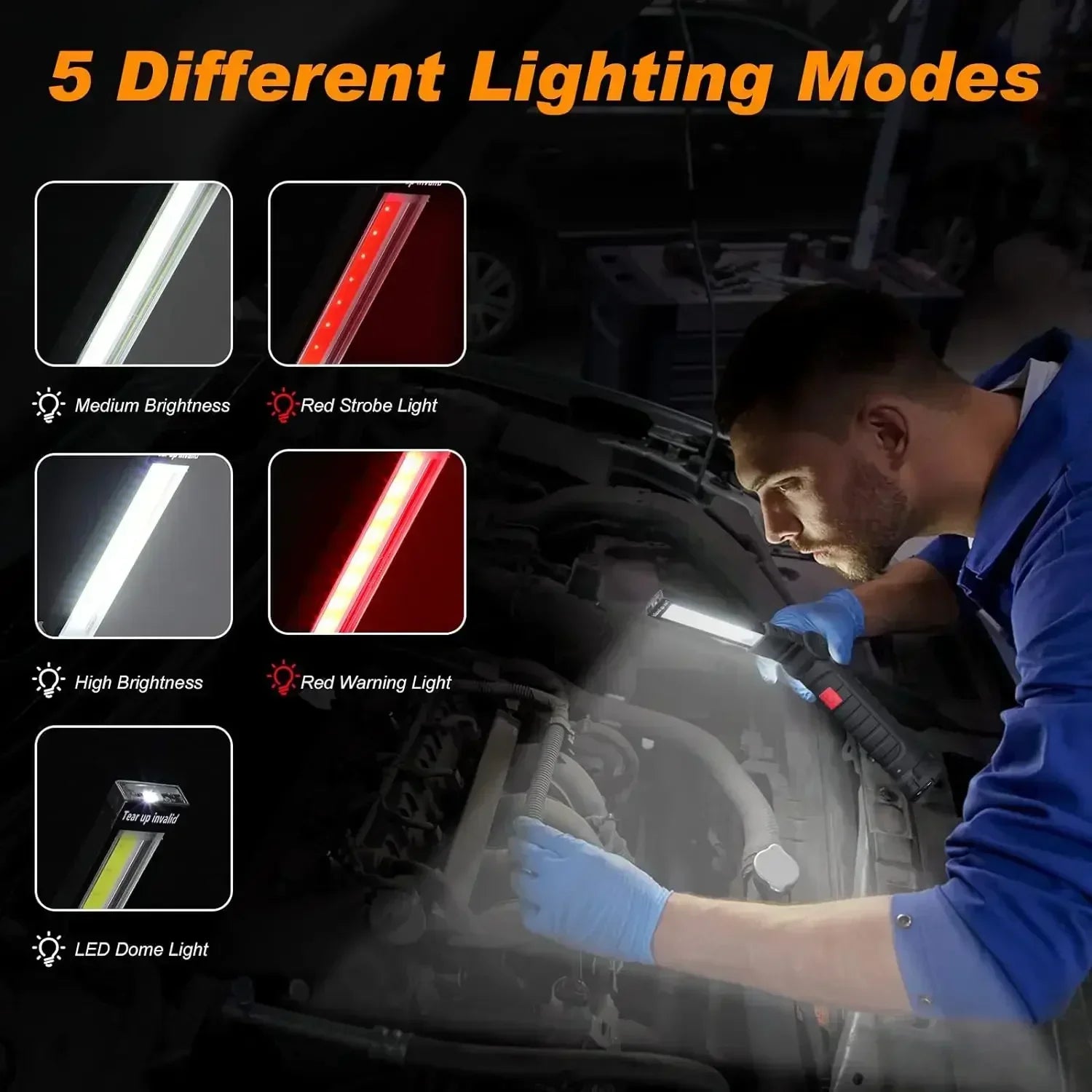 LED flashlight for outdoor camping and working