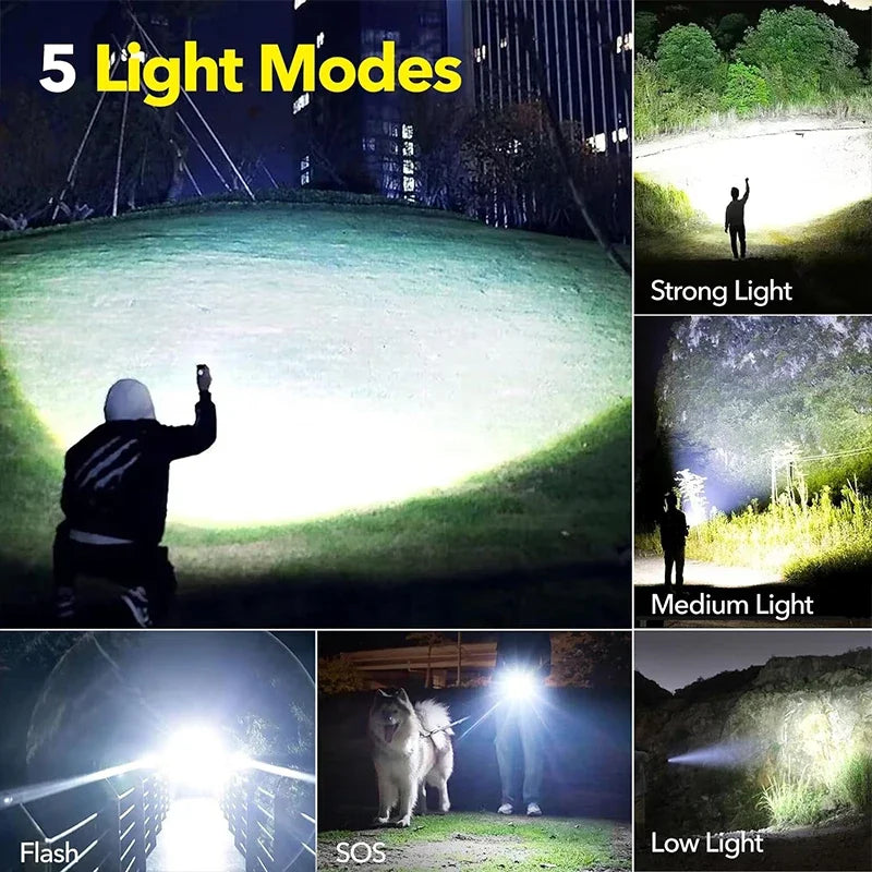 LED flashlight for outdoor camping and fishing