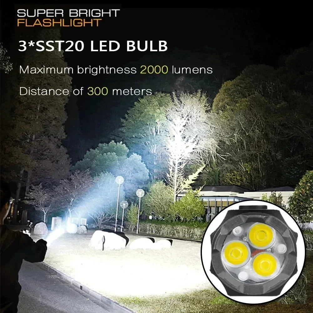 LED flashlight for outdoor fishing and camping