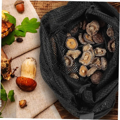 Outdoor mushroom harvesting basket style bag