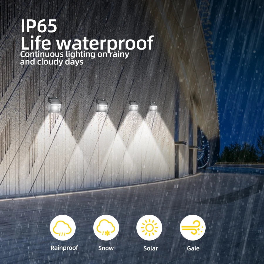 Solar powered wall lamp for balcony lighting