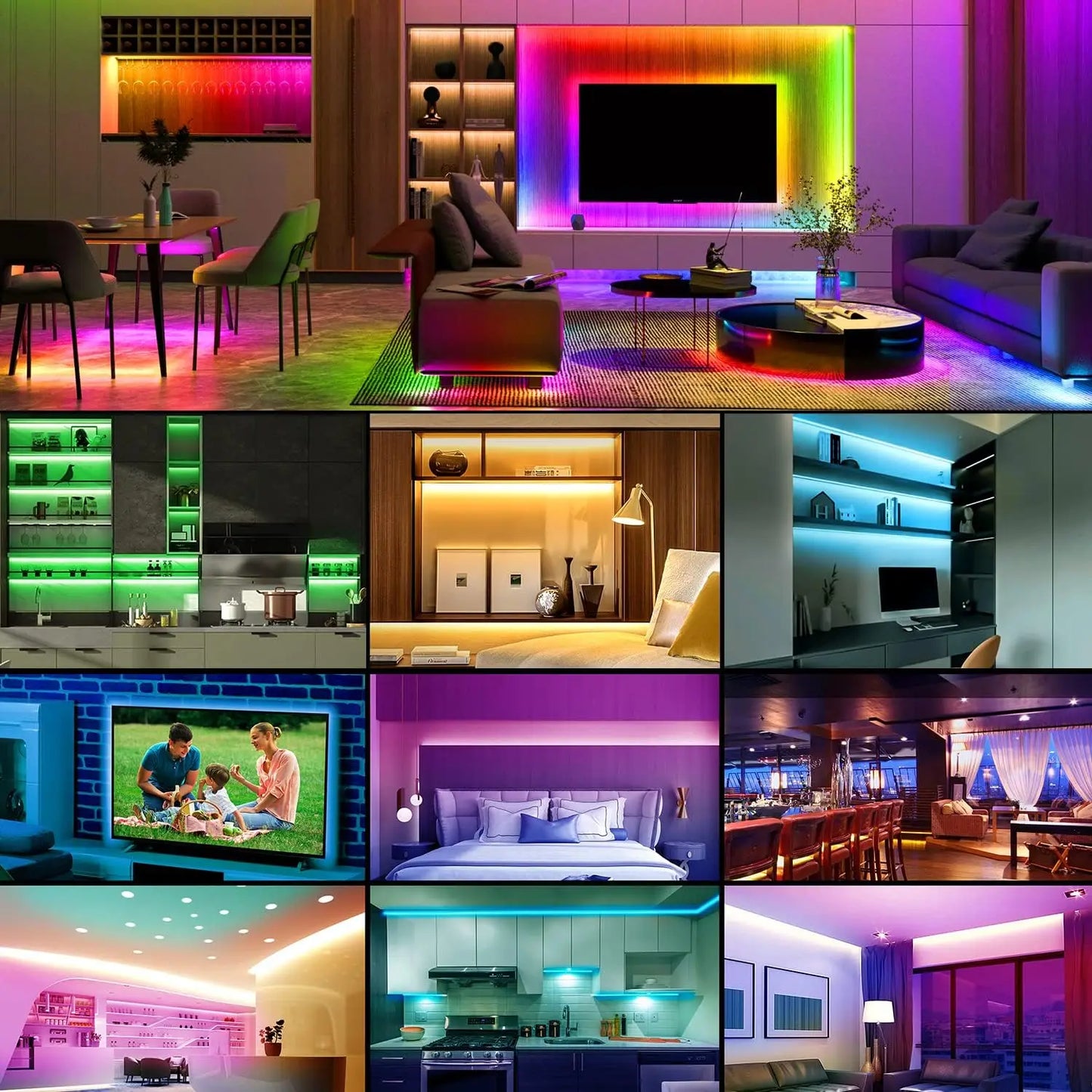 RGB LED strip light for home party decoration
