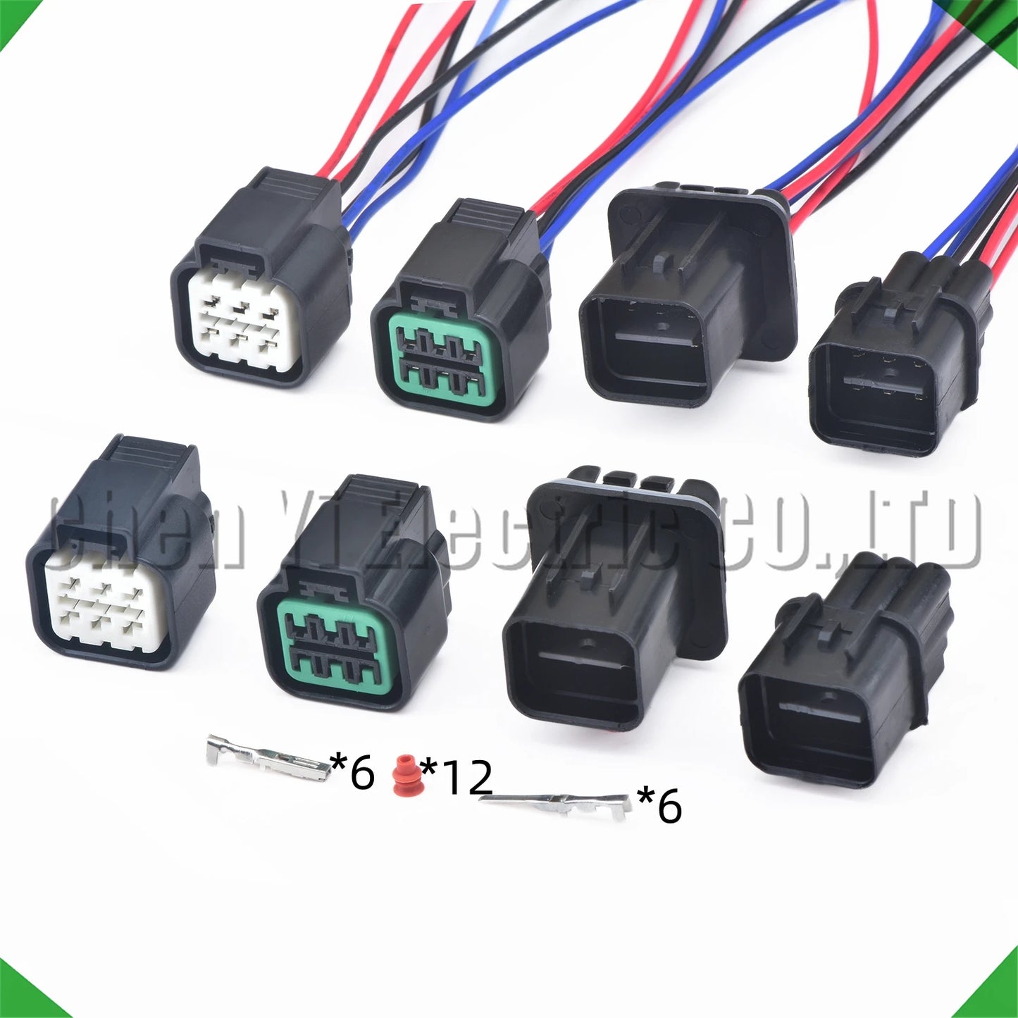 6 pin waterproof headlight connector PB621-06020
