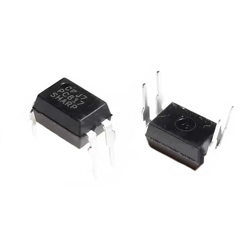 PC817 / PC817C DIP-4 4-pin optocoupler IC, suitable for isolation circuits, signal transfer, and electronics projects