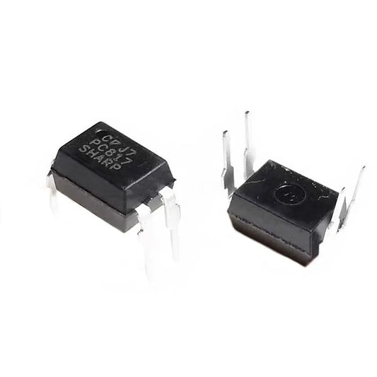 PC817 / PC817C DIP-4 4-pin optocoupler IC, suitable for isolation circuits, signal transfer, and electronics projects