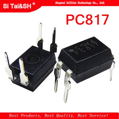 PC817 EL817 optocoupler in DIP4 package, high-performance 817C, FL817C, PS817C for signal isolation and electronics circuits