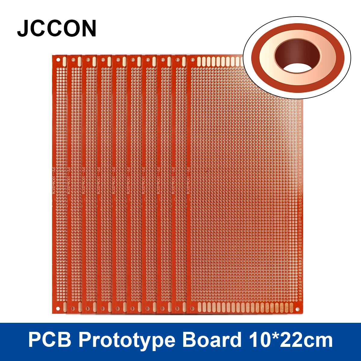 PCB prototype board 10x22cm universal DIY matrix single-row continuous hole soldering plate
