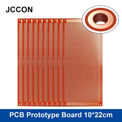 PCB prototype board 10x22cm universal DIY matrix single-row continuous hole soldering plate